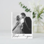 ミニマルなシックな予算の写真結婚の皆様に感謝 (スタンド正面)