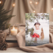 ミニマルなシックな家族写真 |クリスマスカード 招待状