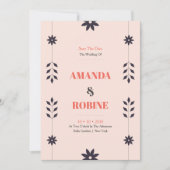 ミニマルなシックな美学エレガント セーブザデート (正面)