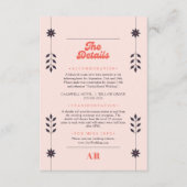 ミニマルなシックな美学 エレガントなウェディングのディテール エンクロージャーカード (正面)