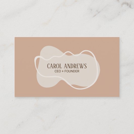 ミニマルなシックトレンディー抽象芸術ソーシャルメディアのアイコン 名刺 (裏面)