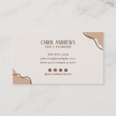 ミニマルなシックトレンディー抽象芸術ソーシャルメディアのアイコン 名刺 (正面)