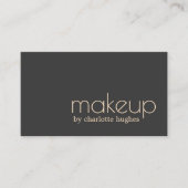 ミニマルなシック淡い色のダークピンクのメイクアップアーティスト 名刺 (正面)