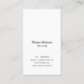 ミニマルなシック金ゴールドグリッターマーブル名刺 名刺 (裏面)