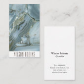 ミニマルなシック金ゴールドグリッターマーブル名刺 名刺 (正面/裏面)