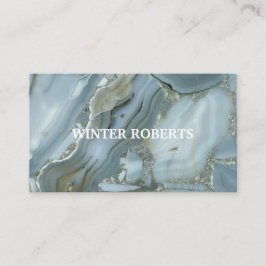 ミニマルなシック金ゴールドグリッター大理石 名刺