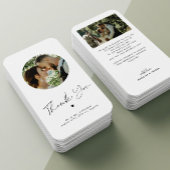 ミニマルなシックMINI SIZE写真結婚の感謝していユーザ ノートカード