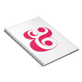 ミニマルなショッキングピンクのアンパーサンド ノートブック (右側)