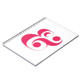 ミニマルなショッキングピンクのアンパーサンド ノートブック (左側)