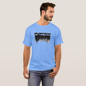 ミニマルなシルエット超高層ビル Tシャツ (正面フル)