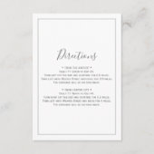 ミニマルなシルバーの案内カード エンクロージャーカード (正面)