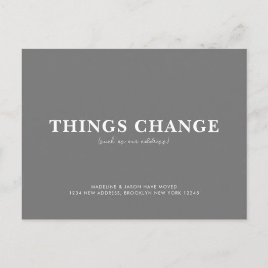 ミニマルなシルバーグレーのアイテムが動きを変える 案内ポストカード (正面)