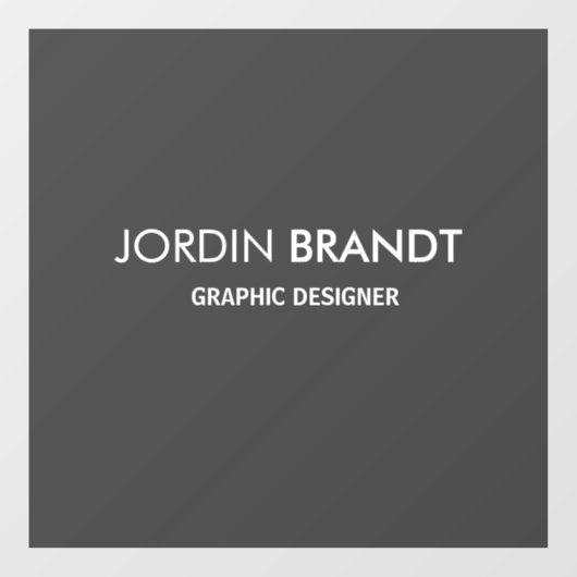 ミニマルなシンプルなグレー ビジネス ウィンドウサイン (シート)