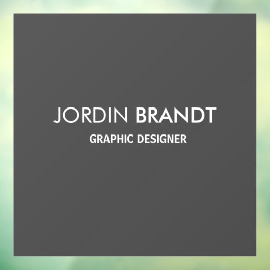 ミニマルなシンプルなグレー ビジネス ウィンドウサイン (シート3)