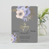 ミニマルなシンプルフラワー招待状 招待状 (スタンド正面)