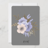 ミニマルなシンプルフラワー招待状 招待状 (裏面)