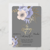 ミニマルなシンプルフラワー招待状 招待状 (正面)