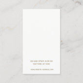 ミニマルなシーシェルストライプイヤリング表示ホルダー 名刺 (裏面)