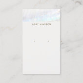 ミニマルなシーシェルストライプイヤリング表示ホルダー 名刺 (正面)