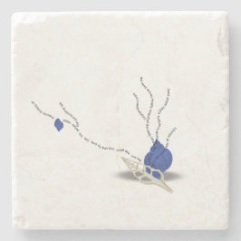 ミニマルなシーシェルブーケいけばなサングラス詩 ストーンコースター