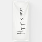 ミニマルなジェンダーニュートラル ハッピーバースデー 横断幕 (縦)