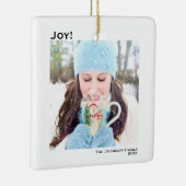 ミニマルなジョイシンプルクリスマスの休日の写真 セラミックオーナメント (右)
