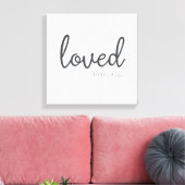 ミニマルなジョン3:16愛された キャンバスプリント (インサイチュ (リビング))