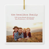 ミニマルなスカンジクリスマス格言のための休日 セラミックオーナメント (裏面)