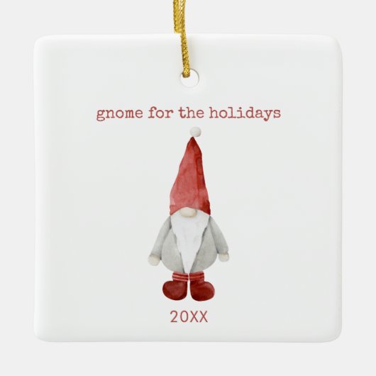 ミニマルなスカンジクリスマス格言のための休日 セラミックオーナメント (正面)