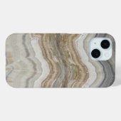 ミニマルなスカンジナビアの白い茶色の灰色の大理石 Case-Mate iPhoneケース (裏面 (横))