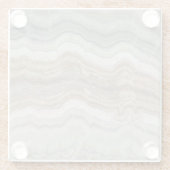 ミニマルなスカンジナビア花崗岩の茶色の大理石 ガラスコースター (裏面)