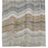 ミニマルなスカンジナビア花崗岩の茶色の大理石 シャワーカーテン (正面)