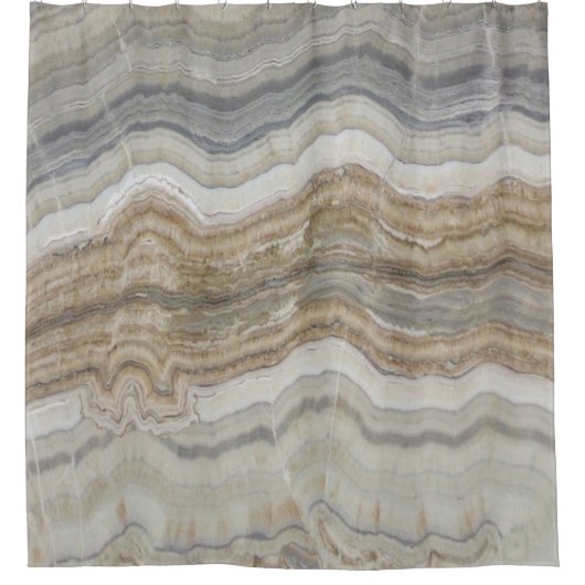 ミニマルなスカンジナビア花崗岩の茶色の大理石 シャワーカーテン (正面)