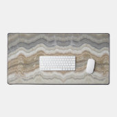 ミニマルなスカンジナビア花崗岩の茶色の大理石 デスクマット (キーボード&マウス)