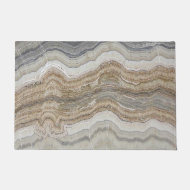 ミニマルなスカンジナビア花崗岩の茶色の大理石 ドアマット (正面)