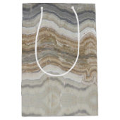 ミニマルなスカンジナビア花崗岩の茶色の大理石 ミディアムペーパーバッグ (正面)