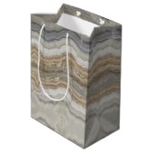 ミニマルなスカンジナビア花崗岩の茶色の大理石 ミディアムペーパーバッグ (裏面アングル)
