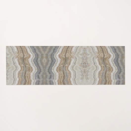 ミニマルなスカンジナビア花崗岩の茶色の大理石 ヨガマット (裏面(横))