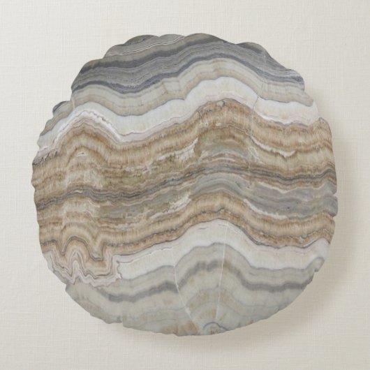ミニマルなスカンジナビア花崗岩の茶色の大理石 ラウンドクッション (正面)