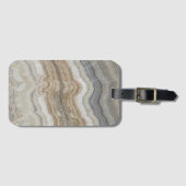 ミニマルなスカンジナビア花崗岩の茶色の大理石 ラゲッジタグ (正面横)