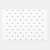 ミニマルなスカンジホエールパターン ラッピングペーパーシート (正面3)