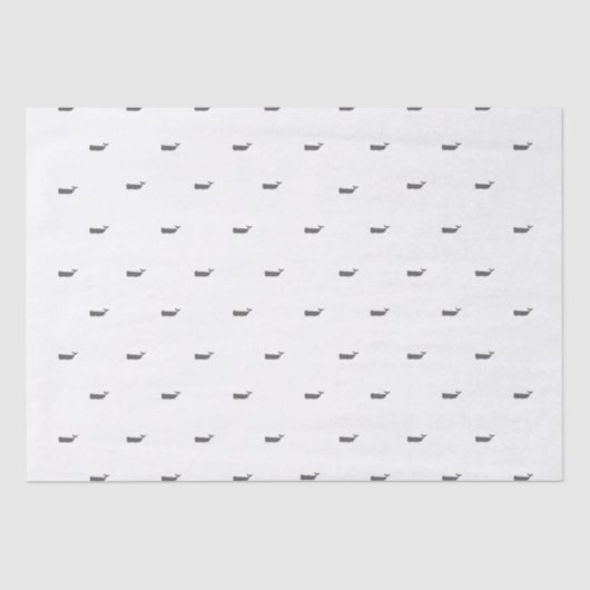 ミニマルなスカンジホエールパターン 薄葉紙 (正面)