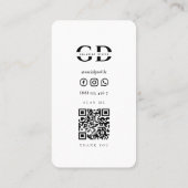 ミニマルなスキューバダイビングクラスQrコード 名刺 (裏面)