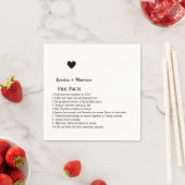 ミニマルなスクリプトおもしろい結婚ファクトのナプキン スタンダードカクテルナプキン (インサイチュ)