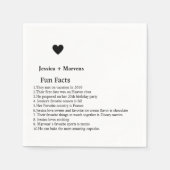 ミニマルなスクリプトおもしろい結婚ファクトのナプキン スタンダードカクテルナプキン (正面)