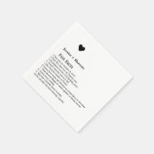 ミニマルなスクリプトおもしろい結婚ファクトのナプキン スタンダードカクテルナプキン (角)