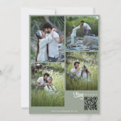 ミニマルなスクリプトの結婚式招待状 招待状 (裏面)