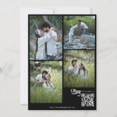 ミニマルなスクリプトの結婚式招待状 招待状 (裏面)