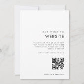 ミニマルなスクリプトアンパサンドオールインワンウェディング 招待状 (裏面)