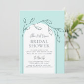 ミニマルなスクリプトスタイルのウェディングシャワー招待状 招待状 (スタンド正面)